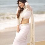 Sherin Instagram - Which song goes well with these pictures? Costumes - @labelswarupa Makeup - @jiyamakeupartistry Hair - @mani_stylist_ Camera - @sat_narain @shotsbyuv @sakthi_fpv @sasi_raaja_thetravelaficionado #sherin #white #saree #cookwithcomali #love Chennai, India