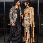 Shibani Dandekar Instagram - What an incredible evening celebrating Indian craftsmanship! Thank you to the Ambanis and @nmacc.india ❤️ The ‘India in Fashion’ exhibit was spectacular! What a night ⭐️ To the incredible team that put these looks together! I have no words ❤️ Thank you for coming through for me Style team extraordinaire @divyakdsouza with @punya.bh @fusionandfashion07 ⭐️ Fabulous HMU @inherchair assisted by @azima_toppo ⭐️ Outfit @anamikakhanna.in ⭐️ Jewellery @golecha_jewels Shoes @jimmychoo @id8mediasolutions On Farhan: Makeup - @swapnil_pathare Custom look by @urvashikaur Custom sandals by @aprajitatoor Photography @asusualunusual