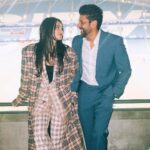 Shibani Dandekar Instagram - There is just nothing like sport! To witness people come together in support of their team is pure magic! The energy in the stadium last night was electric! What an experience and what a game! ManCity you were 🫶🏾 all the best in Istanbul! photos by the greatest @sebporter Thank you 💙 @etihad #etihad @mancity #mancity outfit by my girl @kanikagoyallabel @goyalkanika 🤍 Farhan’s Coat @sshomme Shoes @dmodotofficial