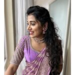 Shilpa Manjunath Instagram – Marking the auspicious occasion of Ganesh Chaturthi🙏🏻 with grace & charm.
Embracing the rich hues of elegance today, I’m draped in a stunning purple saree by @classy_renthouse @classy.designerhouse adorned with intricate hand embroidery on the blouse. Adding a touch of timeless allure, my choice of jewelry is none other than the exquisite Jadau Kundan pieces by @thespatika reflecting the grandeur of tradition and style. 💜✨ #EleganceInPurple #HandcraftedBeauty #JadauKundanGlam”