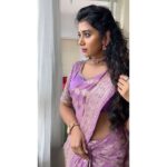 Shilpa Manjunath Instagram - Marking the auspicious occasion of Ganesh Chaturthi🙏🏻 with grace & charm. Embracing the rich hues of elegance today, I'm draped in a stunning purple saree by @classy_renthouse @classy.designerhouse adorned with intricate hand embroidery on the blouse. Adding a touch of timeless allure, my choice of jewelry is none other than the exquisite Jadau Kundan pieces by @thespatika reflecting the grandeur of tradition and style. 💜✨ #EleganceInPurple #HandcraftedBeauty #JadauKundanGlam"