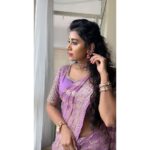 Shilpa Manjunath Instagram - Marking the auspicious occasion of Ganesh Chaturthi🙏🏻 with grace & charm. Embracing the rich hues of elegance today, I'm draped in a stunning purple saree by @classy_renthouse @classy.designerhouse adorned with intricate hand embroidery on the blouse. Adding a touch of timeless allure, my choice of jewelry is none other than the exquisite Jadau Kundan pieces by @thespatika reflecting the grandeur of tradition and style. 💜✨ #EleganceInPurple #HandcraftedBeauty #JadauKundanGlam"