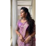 Shilpa Manjunath Instagram - Marking the auspicious occasion of Ganesh Chaturthi🙏🏻 with grace & charm. Embracing the rich hues of elegance today, I'm draped in a stunning purple saree by @classy_renthouse @classy.designerhouse adorned with intricate hand embroidery on the blouse. Adding a touch of timeless allure, my choice of jewelry is none other than the exquisite Jadau Kundan pieces by @thespatika reflecting the grandeur of tradition and style. 💜✨ #EleganceInPurple #HandcraftedBeauty #JadauKundanGlam"