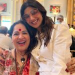Shilpa Shetty Instagram - Your cuteness makes my heart melt just like that Whippy you polished off in less than a minute😍😜🤣🍦 My strongest pillar of strength, bestest friend, unwavering support system, mentor, guide, motivational speaker, life coach, teacher... MY EVERYTHING and everything in between… You know how much I love you, so will just let that bit be 😅😛😍 Happppiessstt Birthday my HERO, wishing you GREAT health and happiness always 🧿🤗♥️ @sunandashetty10 #Ma #unconditional #love #birthday #blessed #grateful #life