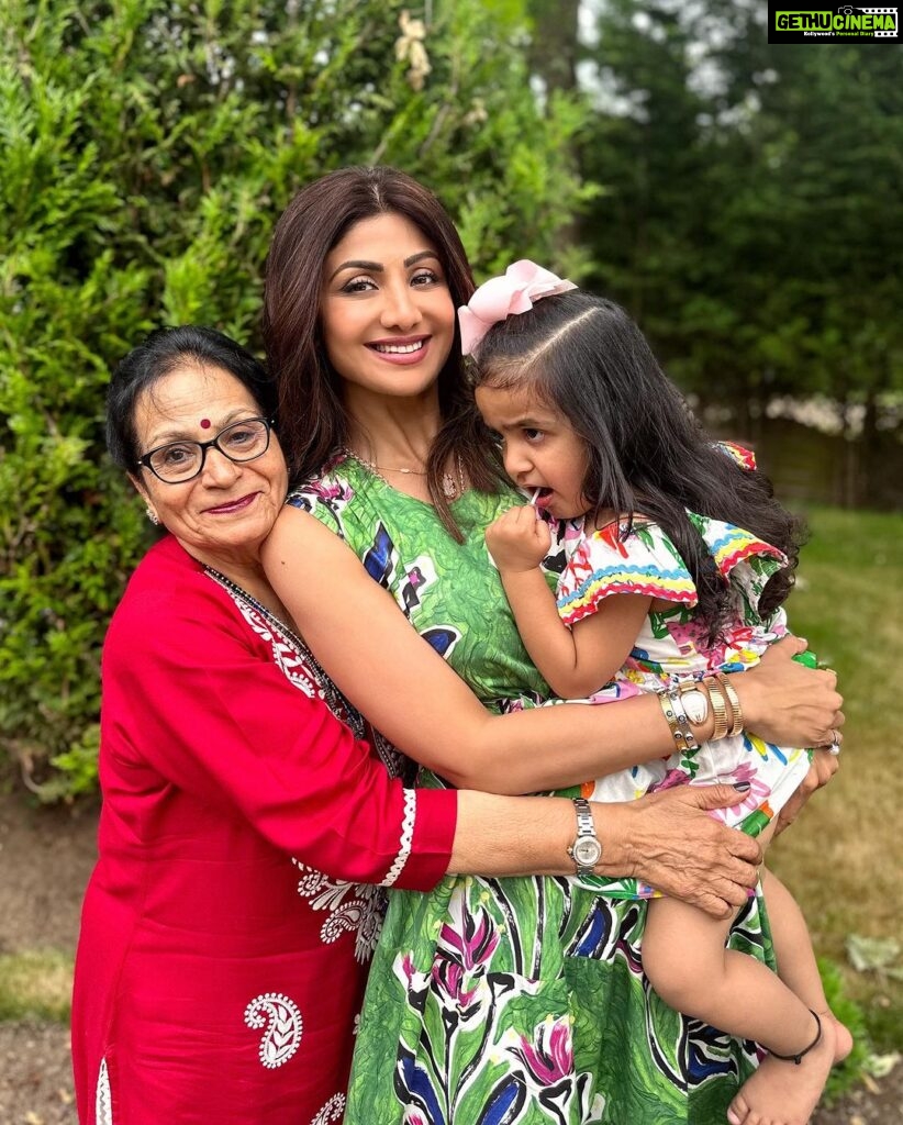 Shilpa Shetty Instagram - Happiest Birthday, Mom! 😘😘 I really did get lucky, because you are every daughter-in-law’s dream come true. Thank you for always being there for me and being an amazing mom & friend to me. Loadsssss of loveeeee❤️😘💝🧿🤗 #Mom #blessed #gratitude #family #love