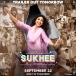 Shilpa Shetty Instagram - कल आप भी यही कहेंगे, 'मैं सुखी हूँ!' 💫 #SukheeTrailer out tomorrow, stay tuned. #Sukhee releases on 22nd September only in theatres. @sonal_d_joshi #BhushanKumar #KrishanKumar @ivikramix @theamitsadh @kushakapila @dilnazirani @pavleen_gujral @chaitannyachoudhry @Maahijain1707 @tseries.official @penmovies @shikhaarif.sharma @shivchanana @neerajkalyan24 @vijash @paulomi.dutta1 @rupinderinderjit @radsanand @itsjyotikapoor