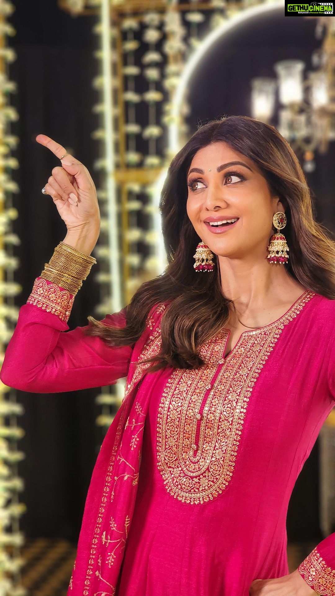 Shilpa Shetty Green Beige Embroidery Work Raw Silk Printed Long Anarkali  Suit.Printed Anarkali Gowns Delhi.