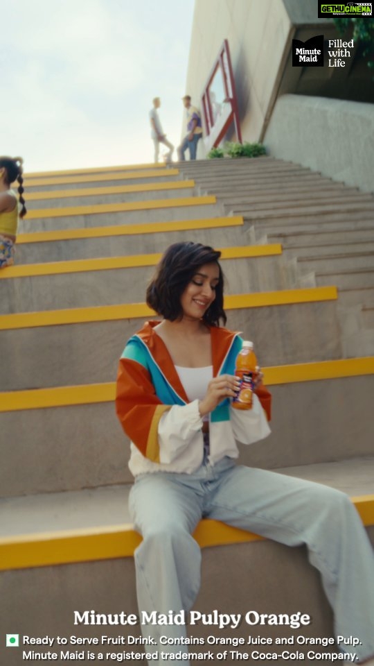 Shraddha Kapoor Instagram - Sit back, relax, and get set for some feel-good pulpy moments because Minute Maid Pulpy Orange is here to pulp things up! Sip, slurp, gulp, chew... There's so much you can do with yours truly, #MinuteMaidPulpyOrange #HowDoYouPulpIt 
