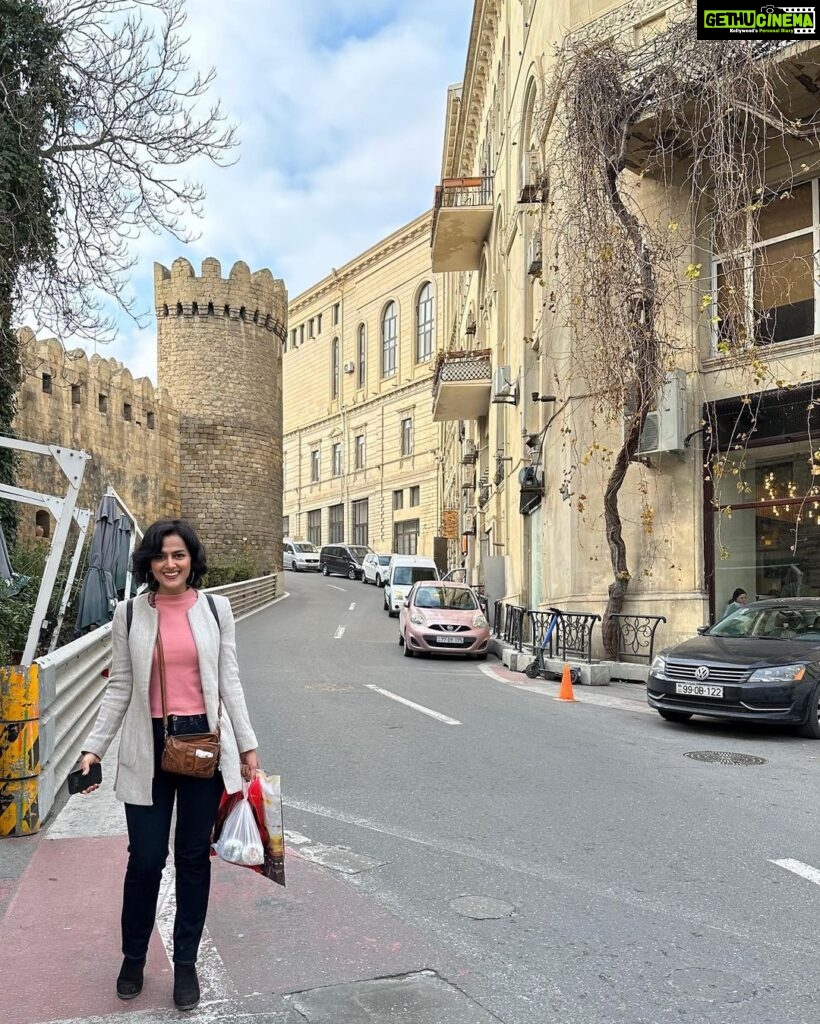Shraddha Srinath Instagram - Azeri people are the nicest. Especially the waiters. They’ll coax you into ordering two bottles of wine and two desserts too, flashing their best smiles and speaking in their best broken English. But no one ever complained of having too much wine or dessert right? Don’t answer that. Ate an excellent Azeri meal and Russian meal. So many beautiful restaurants! Cats. Soooooo many cats. Some friendly, some unbothered. I guess those are the only two categories of cats there are. The outskirts of Baku looks very soviet and cold, but you enter the city and it is so full of life and so charming. Lovely large parks, coffee shops, huge promenade, cobbled roads and sidewalks. Cops everywhere and I mean EVERYWHERE, and so helpful too. Our driver to Gabala fought the Azerbaijan-Armenia war 2 years ago and proudly showed off his medals and certificates. Azerbaijani men have to undergo compulsory military training after the age of 18 it seems. Anyway. I played music off my phone on our way back to the hotel and between ‘dil ko tumse pyar hua’ and ‘Ondra renda asaigal’ he loved the latter. His verdict, not mine. Also saw parts of the Baku street circuit. My airport taxi guy asked if I knew Azerbaijani and when I said no he wanted to chat with me using google translate while zipping on the highway. No thanks, I said in English. I think he understood. The second photo is my reaction to blue cheese. You should know how I react to blue cheese. F1 fans do you recognise the turn in the 3rd photo???? Can’t wait for the season to beginnnnn. Photos by @rohitsabu