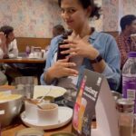 Shraddha Srinath Instagram – Went for a many ‘mmmmms’ per bite kinda Andhra meal. My love for Andhra meals is famous. 
With my work buddies @kohl.play (not in the video because cutely recording everything), @kammarishivarajchary @shivu.bm.549 @priyanka_miryala_netha and Meghna Visakhapatnam