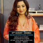 Shreya Ghoshal Instagram - Hello Mumbaikars! Naye daur ki nayi aawaz dhoondhne ke iss safar mein Shreya Ghoshal aapko invite kar rahi hain Mumbai auditions mein. Aaiyega zaroor! Mumbai Audition Details Date: 27th August Venue: Nahar International School, Nahar’s Amrit Shakti, Chandivali Farm Road, off Saki Vihar Road Andheri East, Mumbai. #IndianIdol #IndianIdolAuditions #SonyEntertainmentTelevision #SeeYouAtTheAuditions @vishaldadlani @shreyaghoshal @kumarsanuofficial @fremantleindia