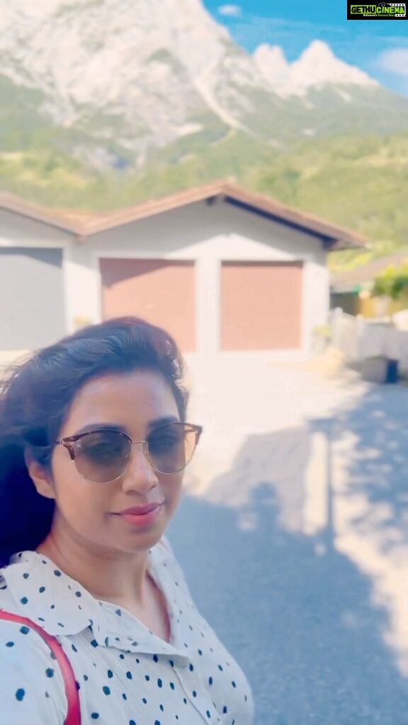 Shreya Ghoshal Instagram - Wandering through the green alpine meadows and quaint cute towns in Austria. The hills are alive so is my heart. ♥♥