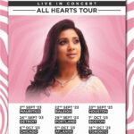 Shreya Ghoshal Instagram - Get ready for the ‘All Hearts Tour’ 💖 An all new experience for my wonderful fans everywhere.. Tickets going live soon. 🎶 #ShreyaGhoshalLiveinConcert