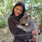 Shriya Pilgaonkar Instagram - Not me baby talking with a Koala. Turns out cuddling with my spirit animal is all that my heart needed 🥹🥰🐨 This cutie is JETHRO 4 years old and smelt of eucalyptus. Softest furry puppy ♥️Thank you @lonepinekoala for this special moment. Obviously made me 🥹 With increasing global warming a lot of koalas lot their homes and there has been a lot of effort to rehabilitate them. Ps -You cannot touch and hold koalas randomly in Australia. It is legal and permissible under the conservation rules to hold a koala in Queensland and the team at the Lone Pine Koala sanctuary ensures that you interact with them under guidance and for a limited window. @visitbrisbane @queensland @australia #seeaustralia #thisisqueensland #visitbrisbane #brisbaneanyday #Ausis #Koala #lonepine Lone Pine Koala Sanctuary