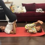 Shriya Saran Instagram - Happy yoga day Thank you @vinod.bijalwan Yoga is very important part of my life . Grateful that I learned it from my mom , now from @vinod.bijalwan Thank you @sarvayogastudios for always inspiring . @amritmahotsav