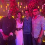 Shriya Saran Instagram - These two …. Beautiful human beings. Inside out . Love how they constantly are giving each other love . Happy belated @bhavnesh_sawhney love how stressed @farid_i_khan is looking in this picture . Hope we stay friends for ever .