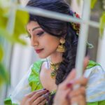 Shruthi Rajanikanth Instagram - Pacha💚🍀 📸 @nomadic_frames Mua @nbmakeovers_ Costume @snazzy_fashion_design Ornaments @mayoorajewelerydesigns Fort Kochi