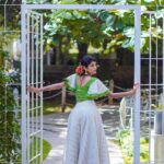 Shruthi Rajanikanth Instagram - Pacha 🍀🌿 📸 @nomadic_frames Costume @snazzy_fashion_design Mua @nbmakeovers_ Ornaments @mayoorajewelerydesigns Fort Kochi