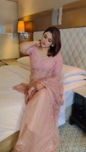 Shruti Sodhi Instagram - Gall kariye pyaar di 💕 #feminaflaunt #academylaunch #event #shrutisodhi #ludhiana Outfit- @couturebyniharika Jewellery- @sonisapphire Styled by- @stylingbynandita Assisted by- @_bavleensethi