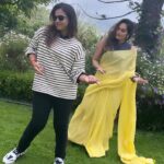 Shrutika Instagram - Two Dance Rockstars at Ooty 🕺 Videography : @mehussain_7 Yellow saree from @thariibyshrutika My shoe : OC from Shruthika 👟 #dancereels #heeriye #viralvideos