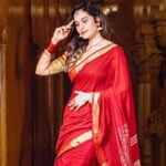 Shrutika Instagram - Celebrating varalakshmi nombu and bringing in worship to the goddess; draping our softest linen zari in our most sacred colour red which very well sets in the mood to this beautiful mangalagaramana festival Saree n blouse @thariibyshrutika Photography @artz_by_sathish #festival #goodvibes #red #varalakshmi #nombu #lakshmi #pooja #goddess #celebration #festivewear #redsaree #mangalarga #color #brocade #blousedesigns #indianwear #saree #instagram #post #picoftheday #trending #newpost #instagood