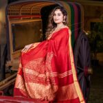 Shrutika Instagram - Celebrating varalakshmi nombu and bringing in worship to the goddess; draping our softest linen zari in our most sacred colour red which very well sets in the mood to this beautiful mangalagaramana festival Saree n blouse @thariibyshrutika Photography @artz_by_sathish #festival #goodvibes #red #varalakshmi #nombu #lakshmi #pooja #goddess #celebration #festivewear #redsaree #mangalarga #color #brocade #blousedesigns #indianwear #saree #instagram #post #picoftheday #trending #newpost #instagood