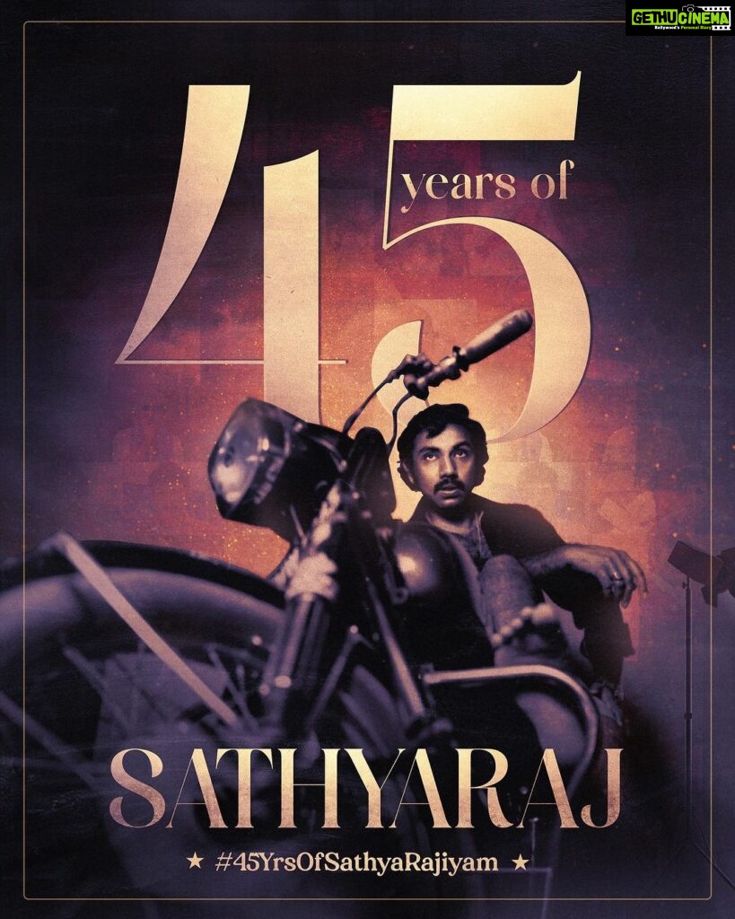 Sibi Sathyaraj Instagram - Wishing Appa on this incredible journey in Cinema!Thank you all for the love and support you have given him and our family.Eternally Grateful😊🙏🏻❤ #45YrsOfSathyaRajiyam #Sathyaraj #புரட்சித்தமிழன்
