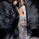 Sobhita Dhulipala Instagram - Fun night closing the show for @rohitgandhirahulkhanna at India couture week with the most charming @ishaankhatter for company!