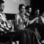 Sobhita Dhulipala Instagram - Press conference for #TheNightManager in Mumbai ki बारिश wearing Kaveri-blue 💙🩵🤍 Out in 2 daaaaaays!