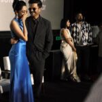 Sobhita Dhulipala Instagram - Press conference for #TheNightManager in Mumbai ki बारिश wearing Kaveri-blue 💙🩵🤍 Out in 2 daaaaaays!