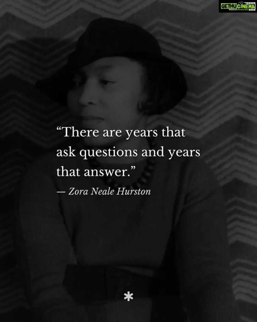 Sobhita Dhulipala Instagram - Thought for the day☕️ @philosophors Zora Neale Hurston (1891–1960) was an American author, anthropologist, and filmmaker. She portrayed racial struggles in the early-1900s American South and published research on hoodoo. The most popular of her four novels is Their Eyes Were Watching God, published in 1937.