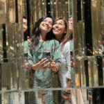 Sonalee Kulkarni Instagram - Reflecting on our brighter future together! #sonaleekulkarni #phulawakhamkar #bff #bffgoals #growingtogether #bettertogether #illusion #reflection T.nagar