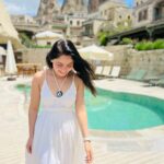 Sonalee Kulkarni Instagram - If you stay in a cave hotel and don’t ‘gram it wearing a beautiful dress, did you even go to Cappadocia though🤪 Thank you for an amazing stay @azacavehotel Loved your hospitality, breakfast and warmth 🧿 P.S. Japanese restaurant was a pleasant surprise! #cappadocia #turkey #sonaleekulkarni #travelphotography #travelblogger #traveller AZA Cave Hotel