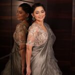 Sonalee Kulkarni Instagram - 🩶 Styled by @sshorewala Outfit by @designerkaran88 Photographer @suraj_sb__ #sonaleekulkarni #sareelove #steelgrey #grey #gray #sari
