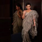 Sonalee Kulkarni Instagram - 🩶 Styled by @sshorewala Outfit by @designerkaran88 Photographer @suraj_sb__ #sonaleekulkarni #sareelove #steelgrey #grey #gray #sari