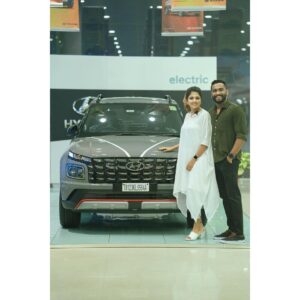 Sreevidya Nair Instagram - A shift to success mode 😎
 
A new addition to our family ☺️ 
@hyundai Venue N Line ⚡️

Thank you so much @popularhyundaicars for the extended support ♥️

Photo courtesy - @amal_photographi_ 
Costume - @denairaboutique 
Makeup - @fiama_makeupstudio