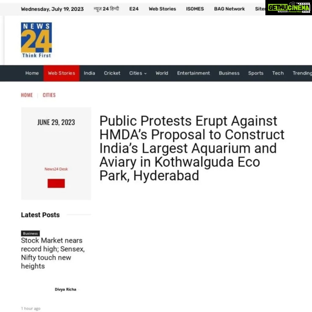 Sri Divya Instagram - 🚫 Let's Prioritize Animal Rights and Conservation! 🌍🐾 The proposal for India's largest Aquarium and Aviary in Hyderabad has sparked concerns among conservationists and animal rights advocates. Establishing such facilities can harm marine life, strain water resources, pose safety risks, and infringe upon the fundamental rights of animals. It's time to re-evaluate and explore ethical alternatives and conservation. 🐳🌿 Join the movement for a future where all animals are respected! 💙🐦 #AnimalRights #ConservationMatters #EthicalAlternatives #RespectForAllCreatures #Vegan #AnimalSaveIndia Hyderabad City