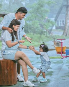 Sridevi Ashok Instagram - The struggle is real to get that 1 picture of us together ☹️ . She is like … you guys do what ever you want …. Kids have their own cute ways to show possessiveness and soo cute to watch them do so..

@ashok_chintala  @sitara_chintala 

Photography : @rootzstudios