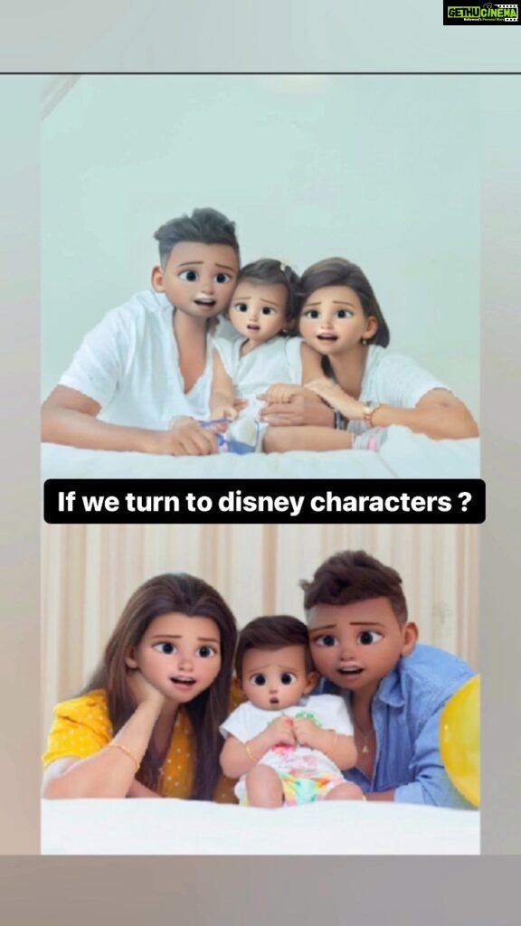Sridevi Ashok Instagram - What if we turn to Disney Characters @ashok_chintala @sitara_chintala