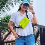 Sridevi Ashok Instagram - Save this template ☝🏻 Shirt and shorts @americaneagleindia Slippers: @birkenstockin Bag : @zara Cap : @zara