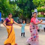 Sridevi Ashok Instagram - From the sets of ponni❤️❤️ going with the trend with cuties😍😍 #srideviashok #trendingreels