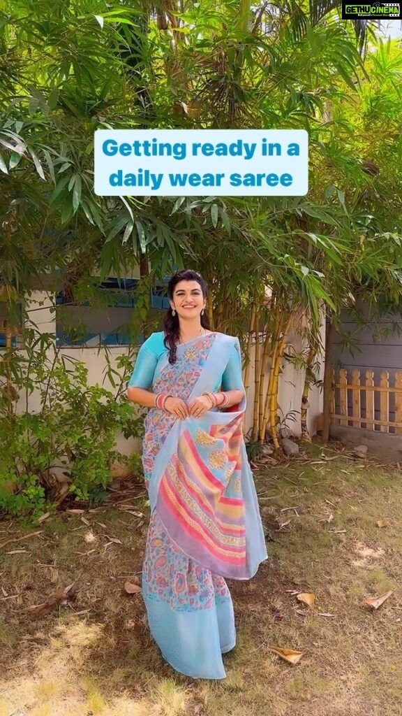 Sridevi Ashok Instagram - Getting ready in a daily wear saree😇 Saree : @lfab_creations #srideviashok #getreadywithme #sareelove