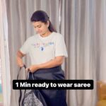 Sridevi Ashok Instagram – Tried this Ready to wear 1 min saree from @sarasarees.in 
The saree is customised according to your size , they  have variety of collections do check out their page ! @sarasarees.in