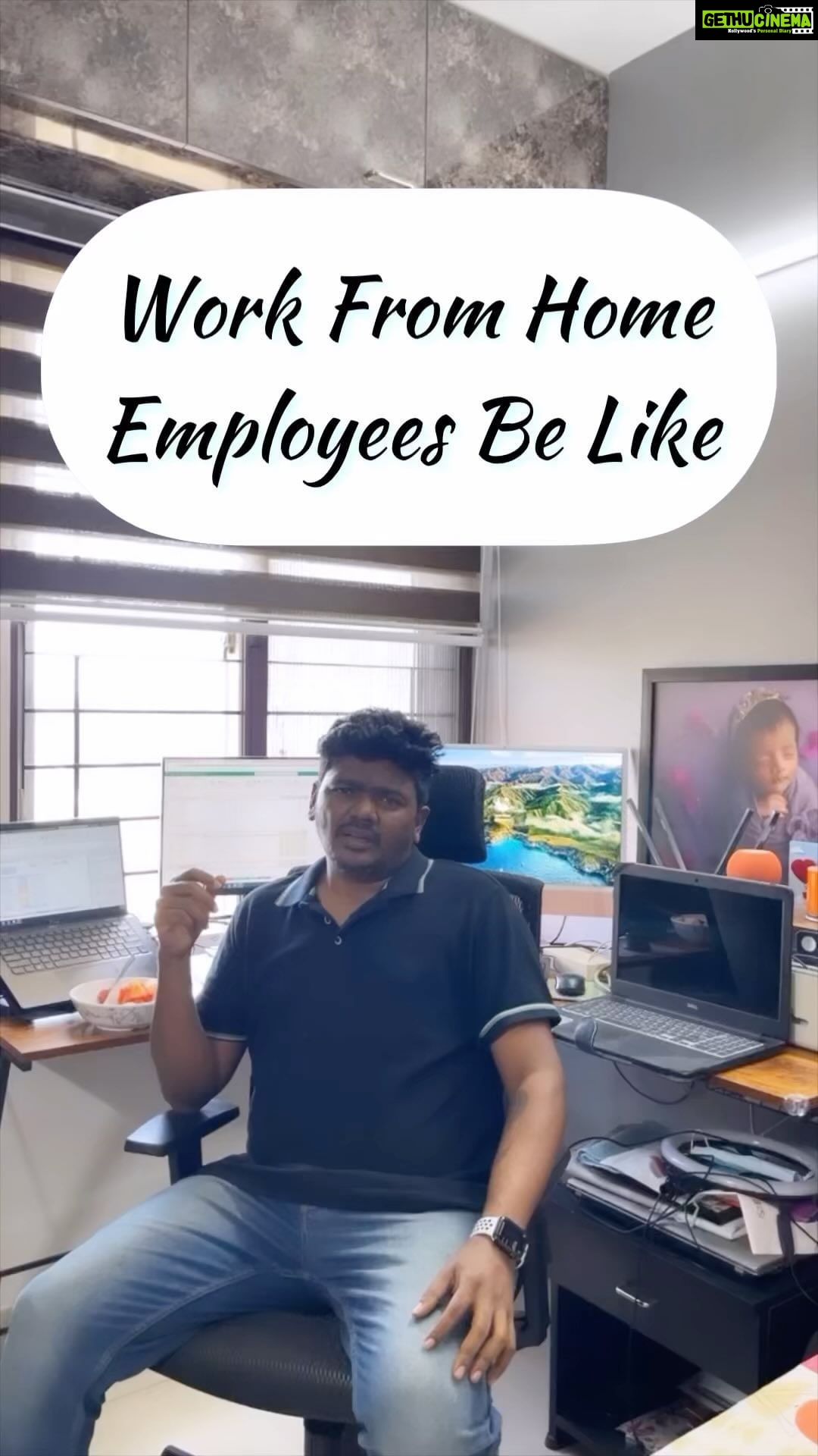Sridevi Ashok Instagram - Work from home employees be like β¦ am seeing him working from home for the past 5 years now and never seen him having food on time .. or sleeping on time .. they work really hard and have a huge respect for you all .. we understand you and we hear you ππ»ππ»