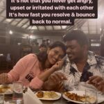 Sridevi Ashok Instagram – “Perfect Relationship”
It’s not that you never get angry, upset or irritated with each other
It’s how fast you resolve & bounce back to normal.

#srideviashok #couplegoals #fashionblogger #cutevideos #goodquotes #couplequotes #couplegoals #forevertogether