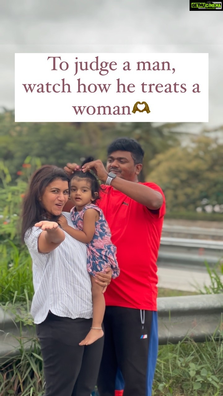 Sridevi Ashok Instagram - To judge a man, watch how he treats a woman 🫶❤️🥰 @ashok_chintala @sitara_chintala
