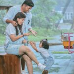 Sridevi Ashok Instagram - The struggle is real to get that 1 picture of us together ☹️ . She is like … you guys do what ever you want …. Kids have their own cute ways to show possessiveness and soo cute to watch them do so.. @ashok_chintala @sitara_chintala Photography : @rootzstudios Chennai, India