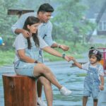 Sridevi Ashok Instagram - The struggle is real to get that 1 picture of us together ☹️ . She is like … you guys do what ever you want …. Kids have their own cute ways to show possessiveness and soo cute to watch them do so.. @ashok_chintala @sitara_chintala Photography : @rootzstudios Chennai, India