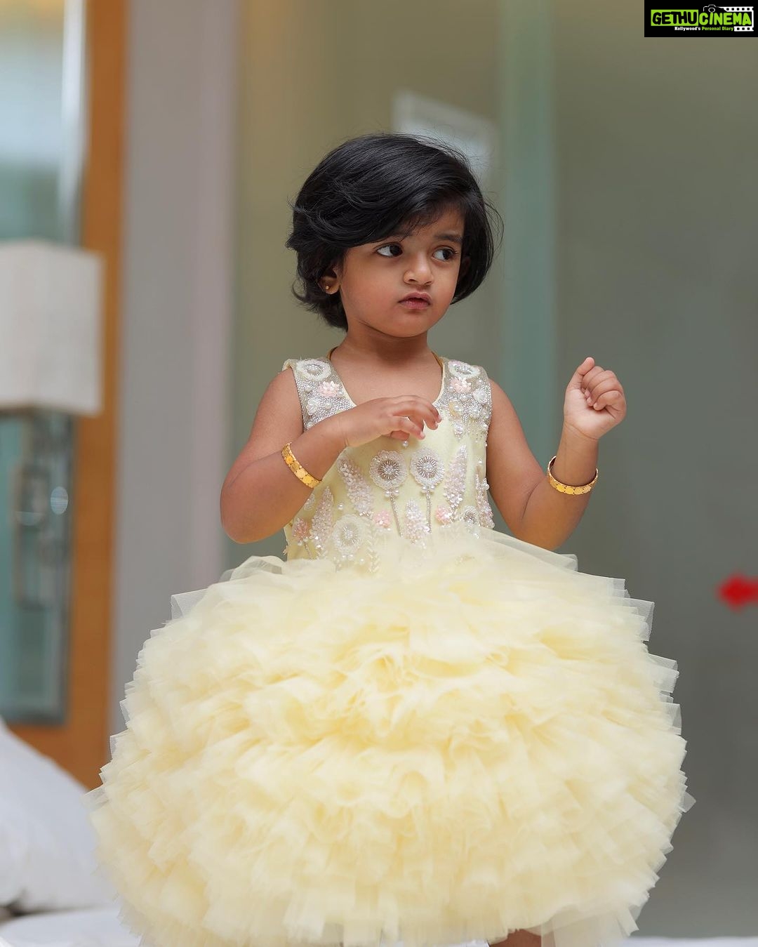 Sridevi Ashok Instagram - I have always believed that fashion was not only to make women more beautiful but also to reassure them, give them confidence. The last picture is just a drama ππ«Ά Photography : @ashok_chintala Dress : @vika.label #srideviashok #sitara #sitarasridevi #sitarachintala #fashionnova #fashionable #kidsfashion #chennaifashionblogger #chennaiinfluencer The Westin Chennai Velachery