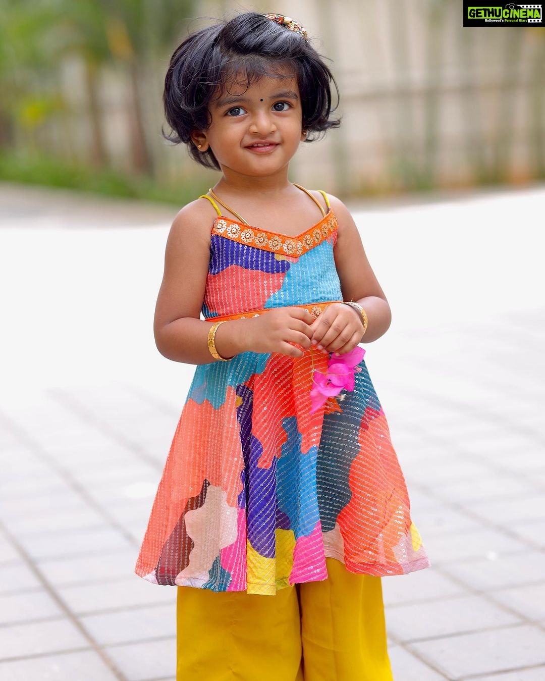 Sridevi Ashok Instagram - Happiness is wearing the same dress ❤️ Mom & Dress Combo : @io__fashion Photoshoot : @ashok_chintala #srideviashok #fashionable #fashionblogger #fashiongram #designerchildrenswearofficial #designerwearinspiration #momanddaughter #momanddaughterdress #chennaiinfluencer Chennai, India